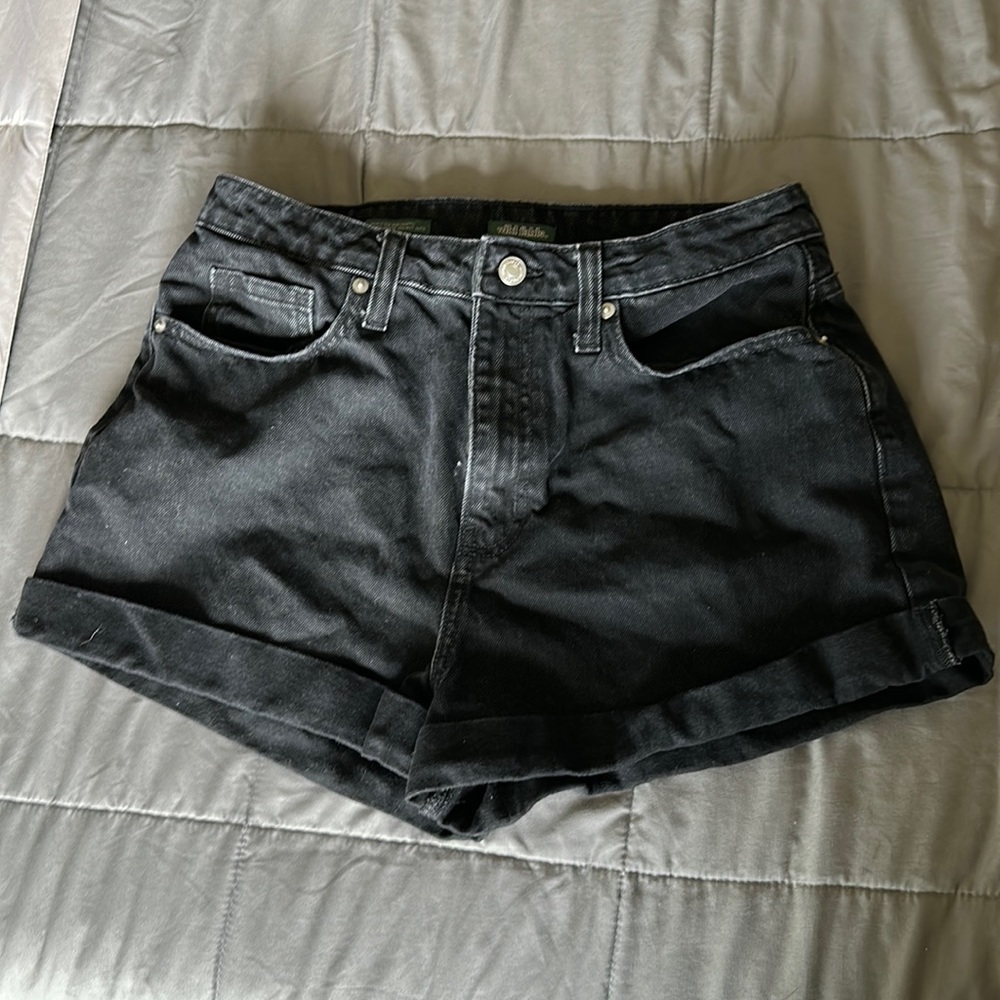 Black Highest Rise Wild Fable Mom Shorts